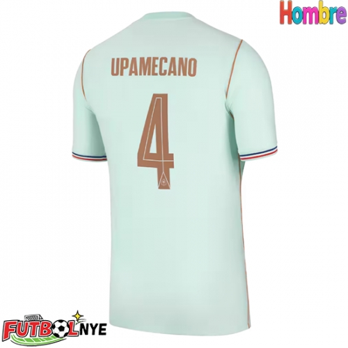 Camiseta Francia Dayot Upamecano #4 Visitante Equipación Mundial 2026 manga corta